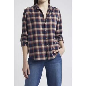 Frank & Eileen 'Eileen' Plaid Cotton Relaxed Fit Long Sleeve Shirt Top Medium